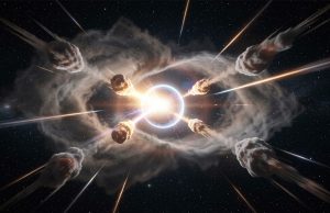 Мистериозни гасовити „куршуми“ откриени кај единствената хелиумска нова во Млечниот Пат